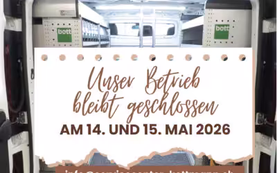 Ab dem 18. Mai 2026 sind wir gerne wieder für Sie da!
